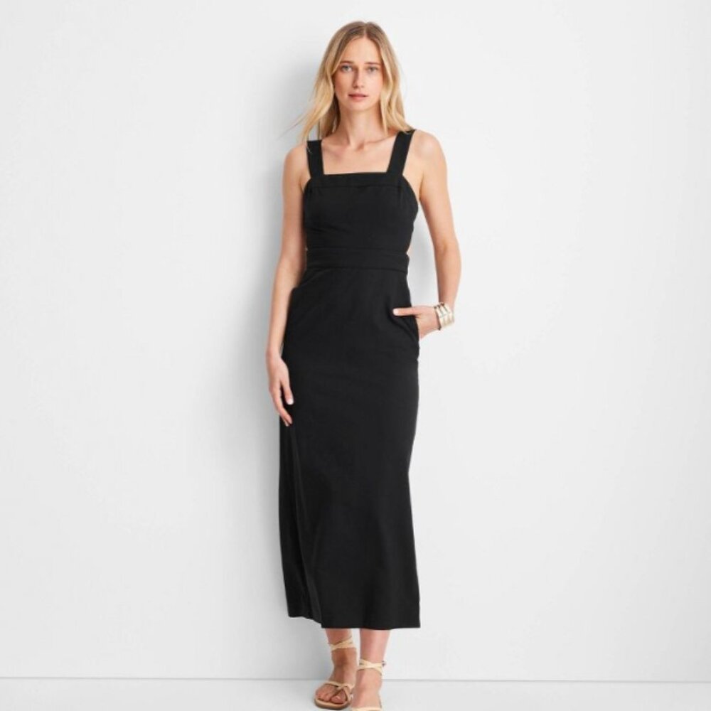 Future Collective NWT Women's Sleeveless Tie-Back Midi Dress - Size 00 - Picture 1 of 6